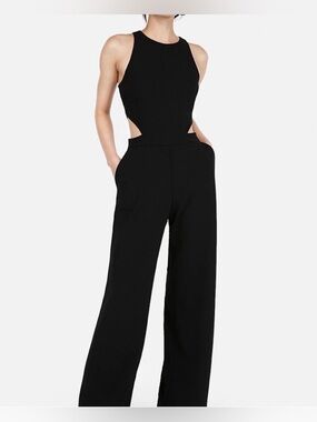 Black jumpsuit with side cutout NWT